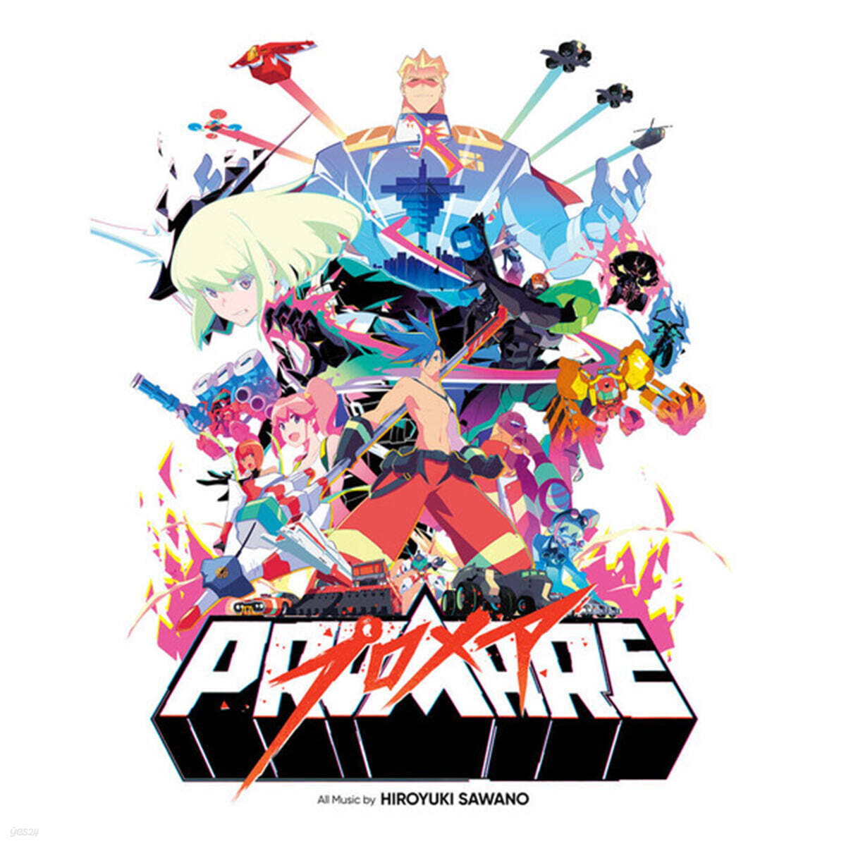`프로메어` 애니메이션 영화음악 (Promare OST by Hiroyuki Sawano) [화이트 & 레드 스플리트 컬러 2LP]