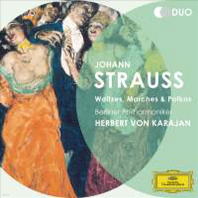 Ʈ콺 ϰ ,  & ī (Johann Strauss Family - Waltzes, Marches and Polkas) (2CD) - Herbert von Karajan