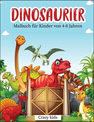 Dinosaurier-Malbuch fur Kinder von 4-8 Jahren