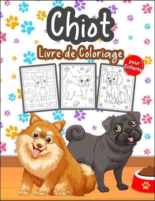 Chiot Livre de Coloriage pour Enfants