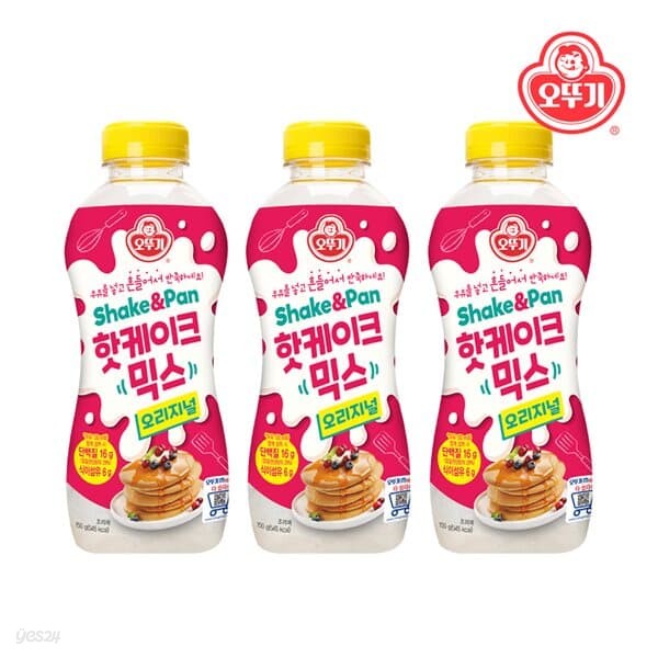 오뚜기 쉐이크앤팬 핫케이크믹스 오리지널 150g x 3개