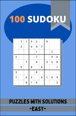 100 EASY SUDOKU PUZZLE BOOK FOR ADULTS, MINI PRINT