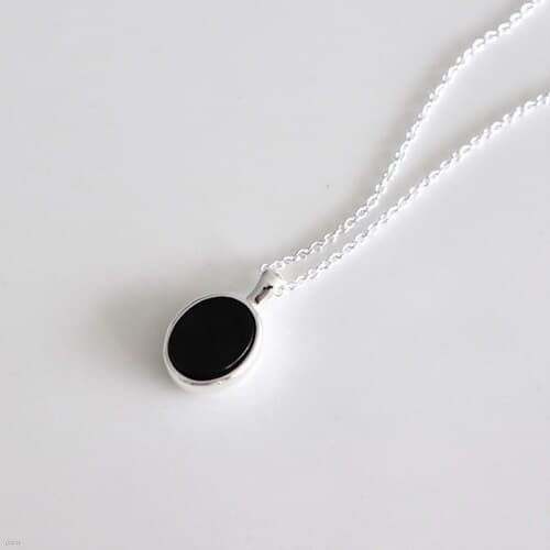 [Silver925] Neat onyx necklace