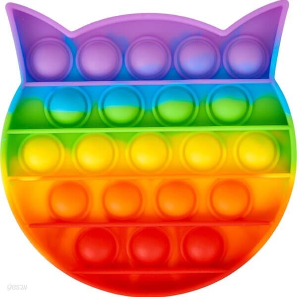 레인보우 푸쉬 팝 버블 - 고양이 푸시팝 파빗 팟잇 피젯토이 피젯패드 스트레스해소