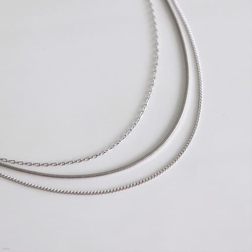 [Silver925] Triple line necklace