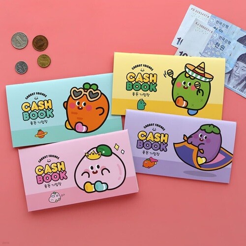 핑크풋1000 당근친구들 용돈기입장 ver.2 (랜덤발송)