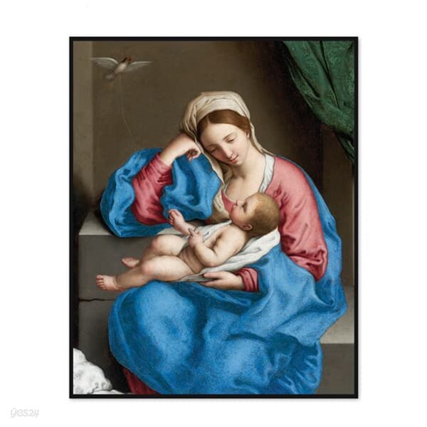 [더벨라] 사소페라토 - 성모 마리아와 끈으로 오색방울새를 잡고 있는 아기 예수 The Madonna with the Infant Christ Child