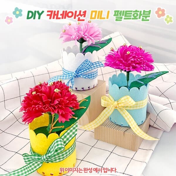 DIY 카네이션 미니 펠트화분 만들기(랜덤)