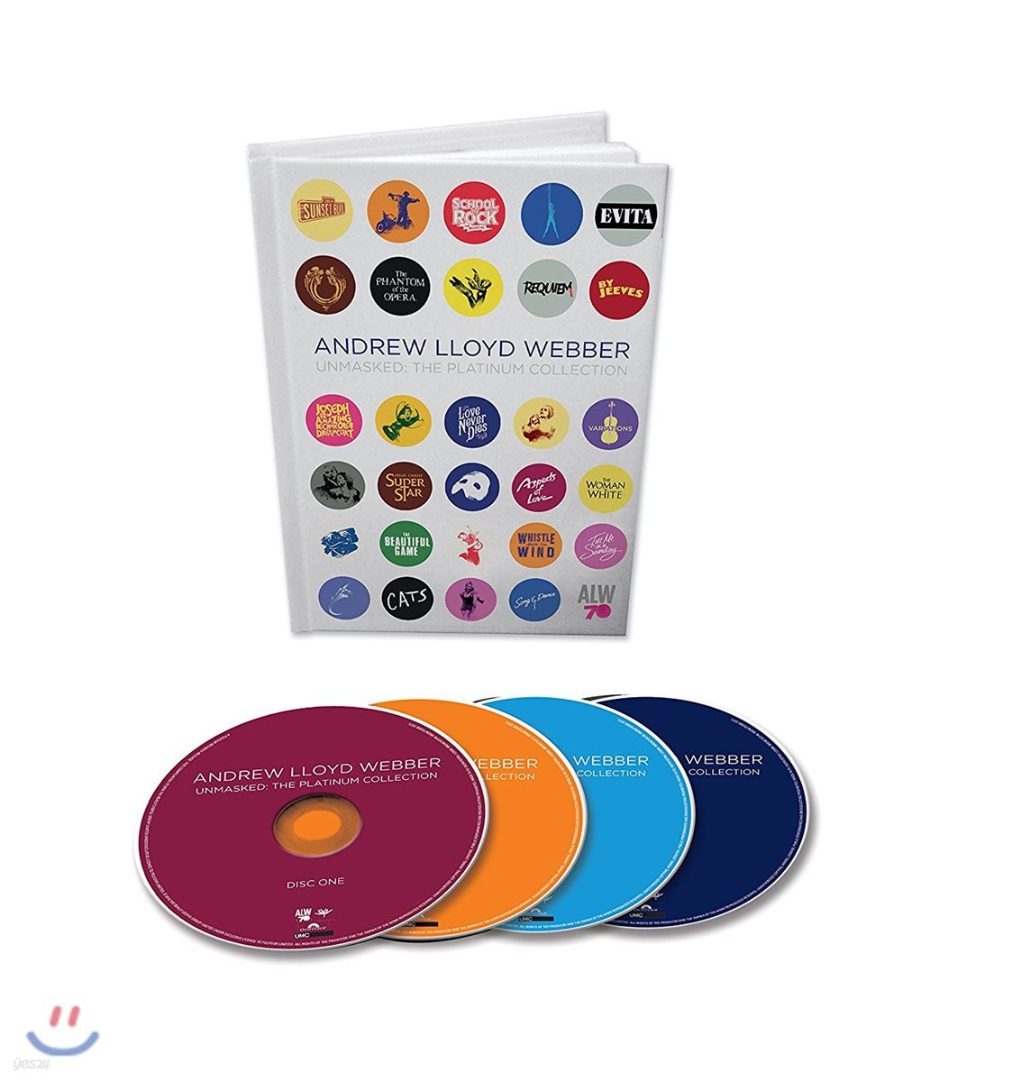 앤드류 로이드 웨버 뮤지컬 음악 모음집 (Andrew Lloyd Webber - Unmasked: The Platinum Collection) [4CD Box Set]
