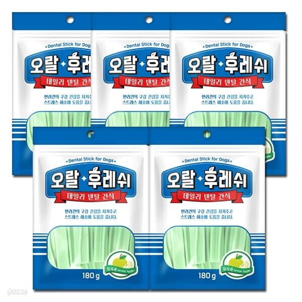 Dr.Sheem 오랄후레쉬 청사과 덴탈껌 180g 5개 묶음