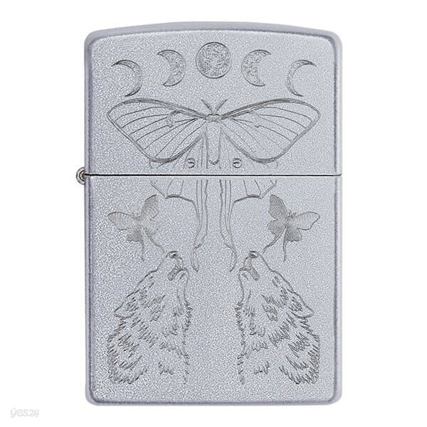 ZIPPO 라이터 49591 SATIN CHROME AUTO ENGRAVE