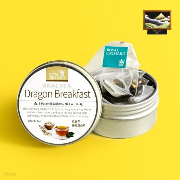 로얄오차드 드래곤브랙퍼스트 6티백 캔 현미 블렌딩 차 삼각티백 홍차