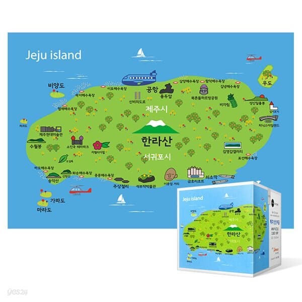 108피스 직소퍼즐 - 제주 지도 (미니)