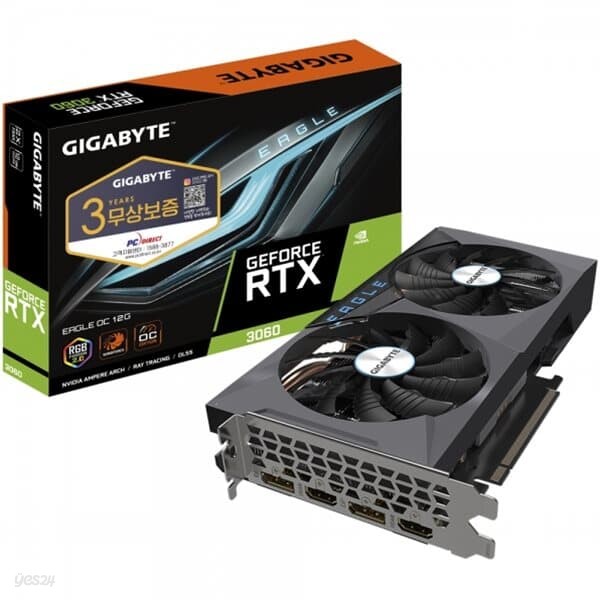 GIGABYTE 지포스 RTX 3060 EAGLE OC D6 12GB 피씨디