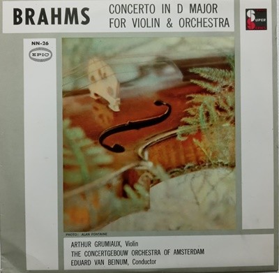 LP(수입) 브람스: 바이올린 협주곡 - 아르트르 그뤼미오 / 에두아르트 반 베이눔