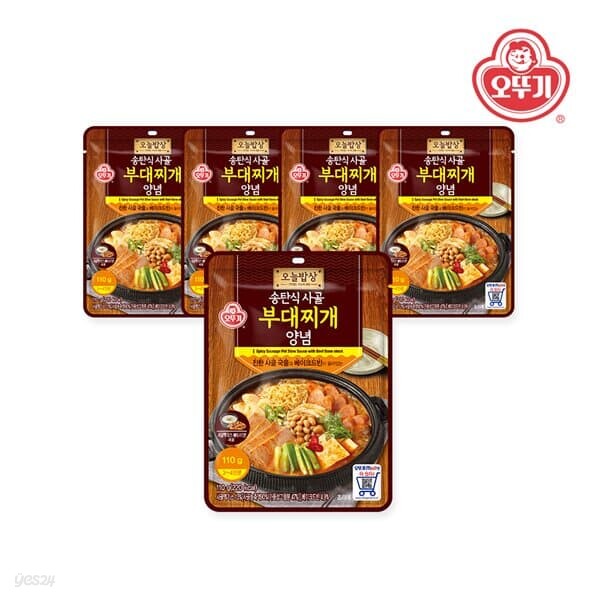 오뚜기 오늘밥상 송탄식사골부대찌개양념 110g x 5개 - 예스24