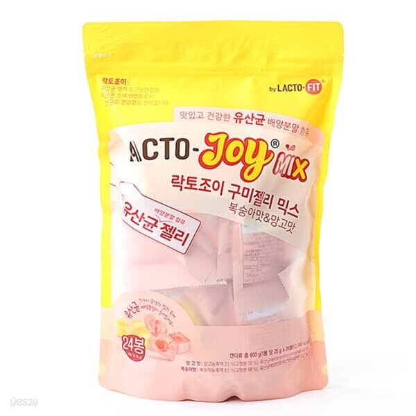 [종근당건강] 락토조이 유산균 구미젤리 믹스 (복숭아/망고) 600g