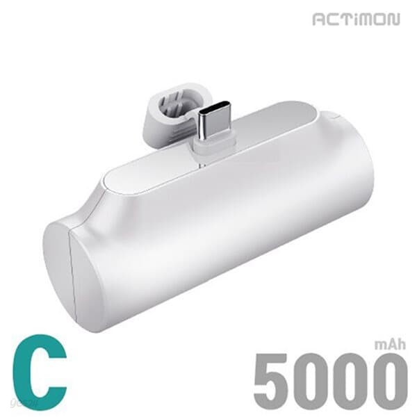 엑티몬 일체형 c타입 보조배터리 5000mAh(C-TYPE)