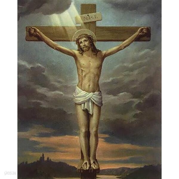십자가 예수님 (패브릭형) 보석십자수 40x50