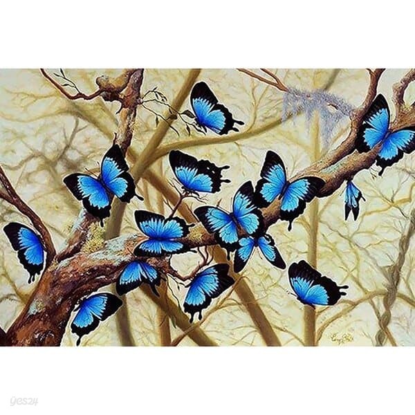 나비 정원 (패브릭형) 보석십자수 40x60