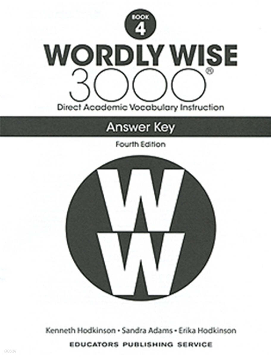 Wordly Wise 3000 Answer Key Grade 4, 4/E