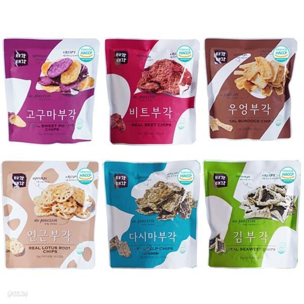 [속초명물] 바삭바삭 부각(우엉+고구마+비트+김+연근+다시마)x각30g