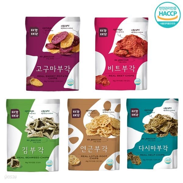 [속초명물] 바삭바삭 부각(고구마+비트+김+연근+다시마)x각60g