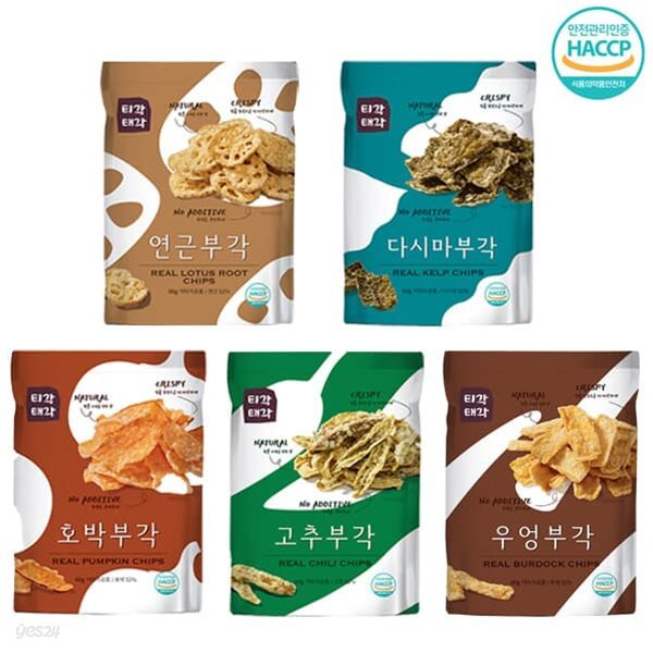 [속초명물] 바삭바삭 부각(연근+다시마+호박+고추+우엉)x각60g