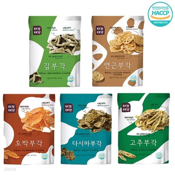 [속초명물] 바삭바삭 부각(김+연근+다시마+호박+고추)x각60g