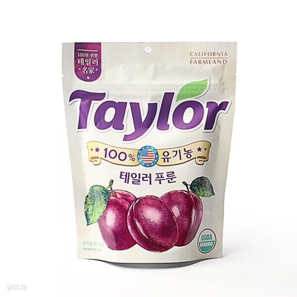 [테일러팜스]테일러 유기농 푸룬 건자두 210g