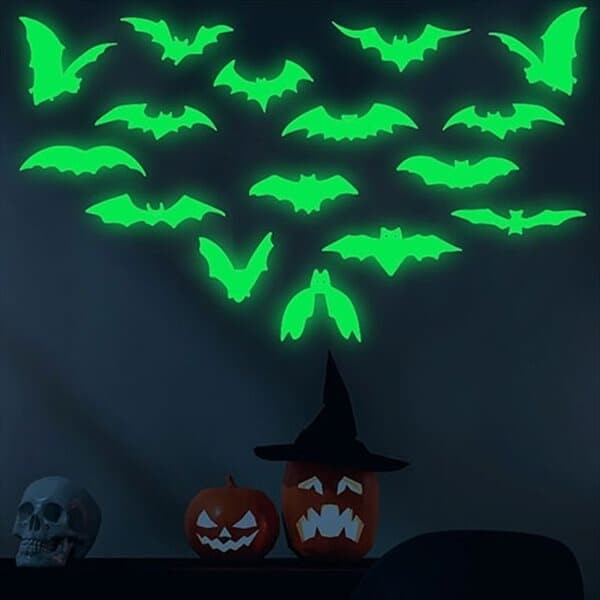 할로윈 박쥐 야광 스티커