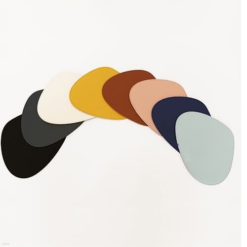 오브리즈 국내제작 조약돌 가죽 마우스패드 조약돌패드 논슬립 받침대