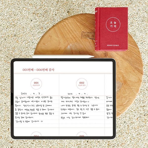 리훈 오늘기억 일기장 다이어리 굿노트 아이패드 PDF 속지 3년 감사