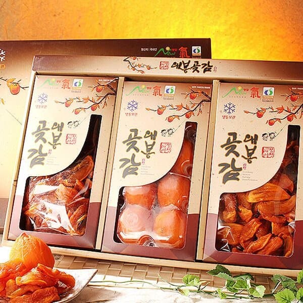 [9/9(수)순차출고][과일愛]영암 대봉 곶감선물세트 혼합 2호 (반건시 8과, 말랭이 500g x 2)