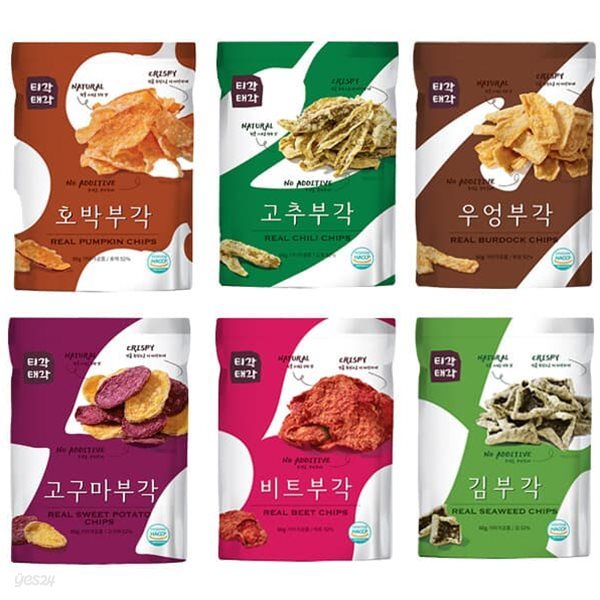 [속초명물] 바삭바삭 부각(호박+고추+우엉+고구마+비트+김)x각60g