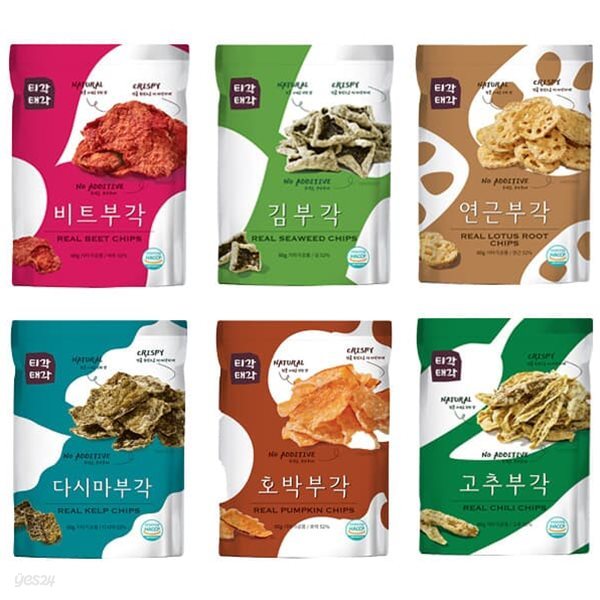 [속초명물] 바삭바삭 부각(비트+김+연근+다시마+호박+고추)x각60g