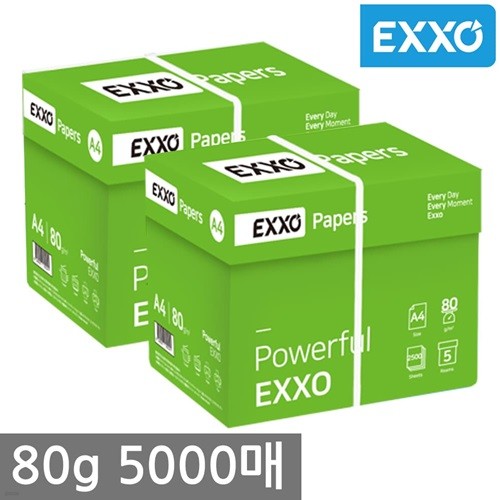 엑소(EXXO) A4 복사용지(A4용지) 80g 2BOX(5000...