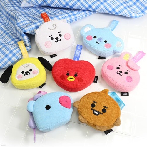 베이비 BT21 샤워 스폰지 폼 볼 타올