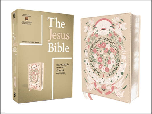 The Jesus Bible Artist Edition, Esv, Leathersoft, Peach Floral