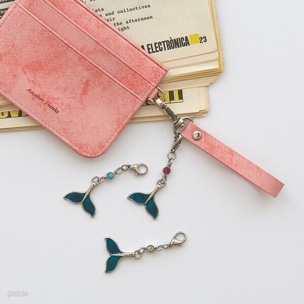 행운의 고래꼬리 & 탄생석 키링 열쇠고리