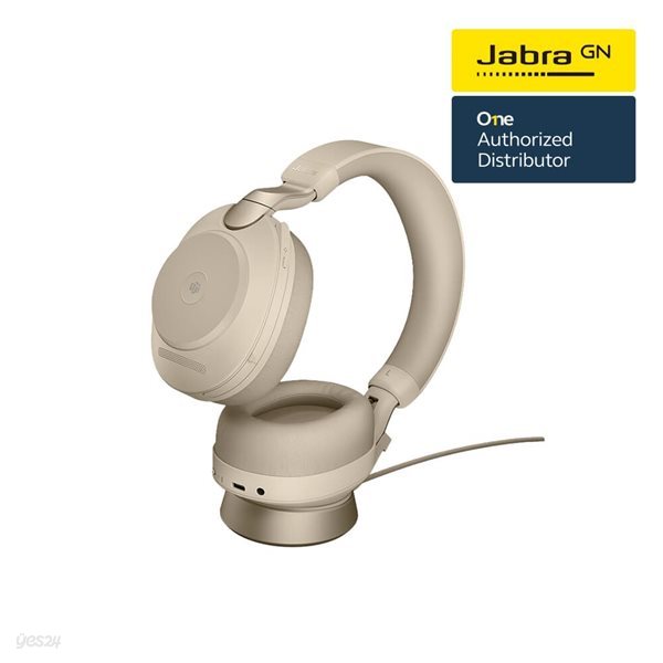 [Jabra]자브라 Evolve2 85 + Stand 패키지 베이지 블루투스 무선 헤드셋 /원격수업/온라인수업