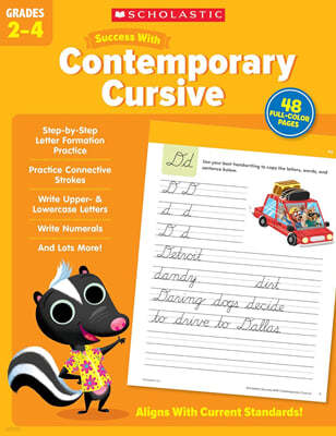 Scholastic Success with Contemporary Cursive Grades 2-4 Workbook