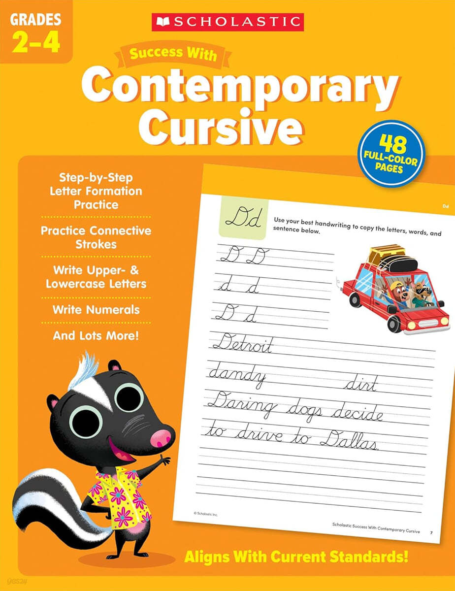 Scholastic Success with Contemporary Cursive Grades 2-4 Workbook