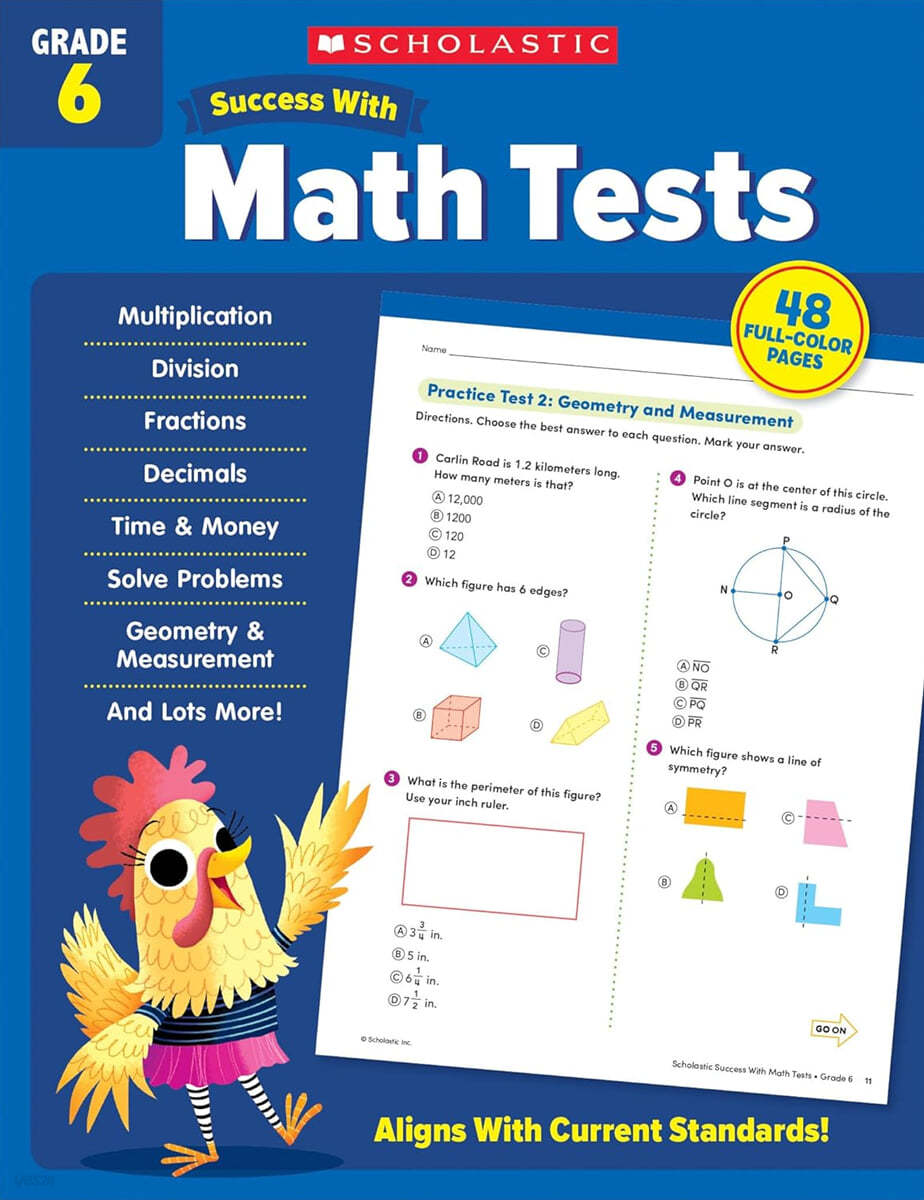 Scholastic Success With Math Tests Grade 6 Workbook