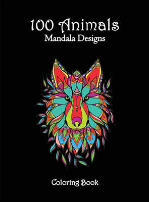 100 Animals Mandala Designs Coloring Book