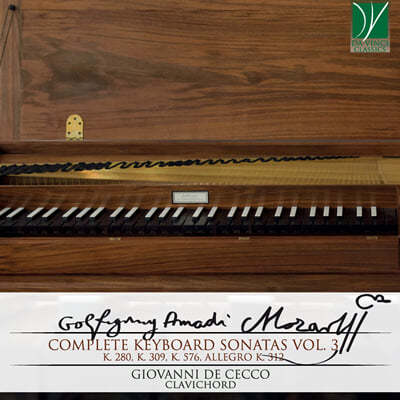 Giovanni De Cecco 모차르트: 건반 소나타 3집 (Mozart: Complete Keyboard Sonatas Vol. 3) 