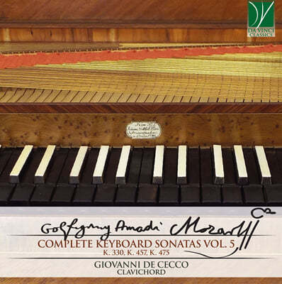 Giovanni De Cecco 모차르트: 건반 소나타 5집 (Mozart: Complete Keyboard Sonatas Vol. 5) 