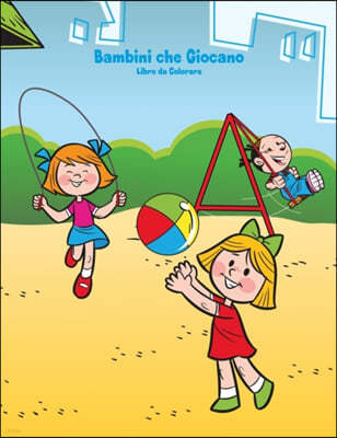 Bambini che Giocano Libro da Colorare 1