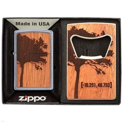 ZIPPO  49066 WOODCHUCK USA Lighter & Bottle Opener Gift Set