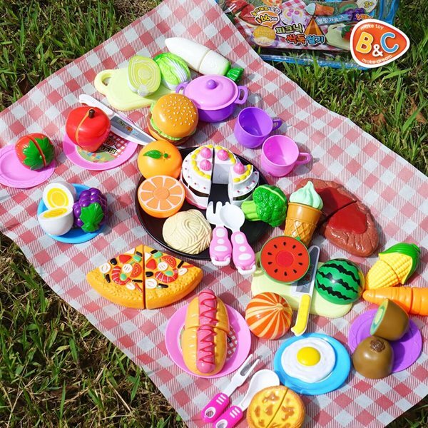어린이 피크닉 싹둑썰기 캠핑놀이 풍부한 구성 총 66pcs